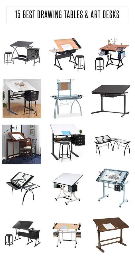 Drawing Tables, Home Art Studios, Art Desks, Tamizo Architects, Artist Desk, Ruangan Studio, Architects Desk, Drafting Drawing, Architect Student