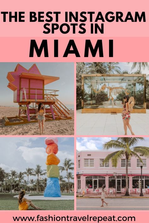 Traveling to Miami soon? This blog post shares all of the best Instagram spots in Miami so that you can take amazing pics. These Instagrammable places in Miami are perfect to help you up your travel photography game #miami #miamitravel #instagramspots #instagrammableplaces Miami Instagram Spots, Miami Places To Visit, Miami Instagram Story, Miami Honeymoon, Places To Go In Miami, Miami Travel Guide, Miami Trip, Miami Bachelorette, Miami Photography