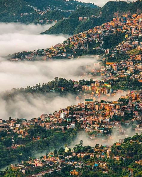 2,024 Likes, 28 Comments - TRAVEL | EXPLORE | NATURE (@travelgoooals) on Instagram: “👈 Follow for more! This 112-year-old citadel-like city, with its timber houses is set on a ridge at…” Aizawl Mizoram, Northeast India, Smartphone Wallpaper, Birds Eye View, Incredible India, India Travel, Best Cities, Birds Eye, North East