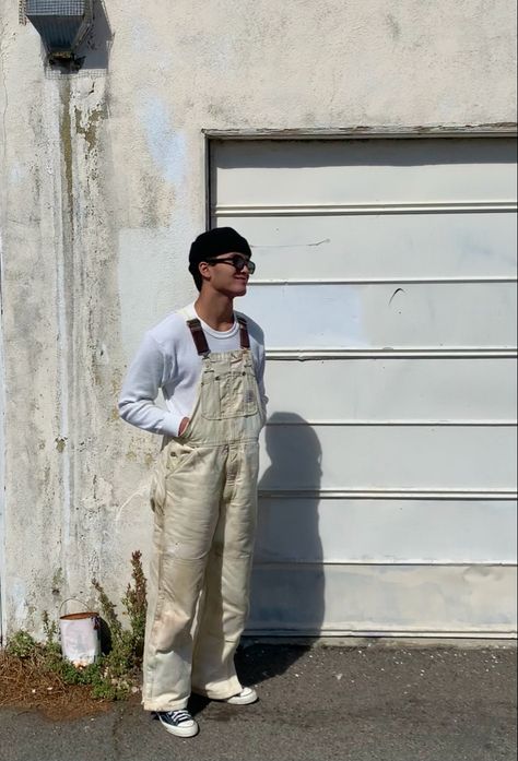 #fit #fashion #chuck70 #overalls #carhartt Dickies Overalls Outfit Men, Mens Overalls Outfits Aesthetic, Tan Carhartt Overalls Outfit, Carhartt Overalls Outfit Men, Carhartt Overall, Mens Carhartt Fashion, Carhartt Overalls Mens, Chuck 70 Outfit Men, Carhartt Street Style