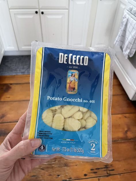 De Cecco Potato Gnocchi Review - Best Shelf-Stable Gnocchi | Kitchn Gnocchi Recipes Easy, Garlicky Shrimp, How To Cook Gnocchi, How To Store Potatoes, Potato Gnocchi, Waffle Cookies, Food Wishes, Gnocchi Recipes, Rice Ingredients