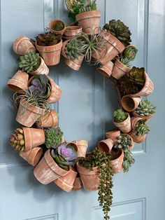 Plant Tower, Diy Flower Pot, Terracotta Plant Pots, Succulent Wreath, Summer Porch, Diy Flower Pots, Topsy Turvy, Diy Fall Wreath, Garden Art Projects