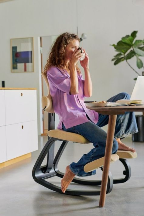 Best Home Office Desk, Flexible Wood, Kneeling Chair, Perfect Posture, Zen Design, Custom Chair, Proper Posture, Work Chair, Better Posture