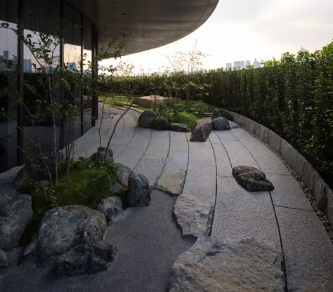 Interior Landscape Design, Zen Landscape, July Design, Dry Garden, Modern Landscape, Stone Garden, Japanese Landscape, Modern Landscaping, Garden Stones