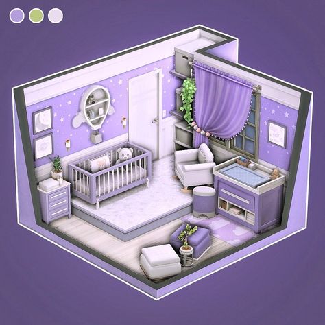 Sims 4 Room Cc Sets, Sims 4 Two Bedroom House, Sims 4 Infant Room Ideas, Sims 4 Toddler Room No Cc, Sims 4 Kids Room Ideas, Sims 4 Nursery Ideas No Cc, Sims Teen Room, Baby Room Sims 4, Sims 4bedroom