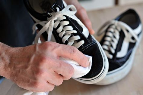 How to Clean Vans Shoes | eHow Clean Vans, How To Clean Vans, Outfit Vans, Tennis Vans, Van Shoes, Cleaning Shoes, How To Wear Vans, Shoe Cleaner, How To Clean Suede