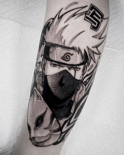 Kakashi Hatake Tattoo, Naruto Tattoo, Hand Tattoos For Guys, Kakashi Hatake, Fine Line Tattoos, Mehndi Designs For Hands, Anime Tattoos, Line Tattoos, Tattoo On