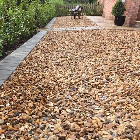 Golden Gravel, Shingle Driveway, Gravel Drive, Photo Business Cards, Gravel Driveway, Landscaping Supplies, Garden Features, Stone Decor, Front Garden