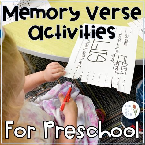 Bible memory verse activities for preschoolers Memory Verse Activities, Preschool Bible Activities, Memory Verse Games, Memory Activities, Preschool Bible, Joyful Heart, Activities For Preschoolers, Bible Activities, Memory Verse