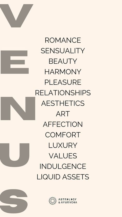 Discover the essence of Venus: romance, beauty, harmony, and luxury. Explore how these elements influence relationships, art, and indulgence in life. Venus Return, Relationships Art, Venus Art, Capricorn Sun, Venus Symbol, Astrology Love, Aquarius Moon, Astrology Planets, Magick Book