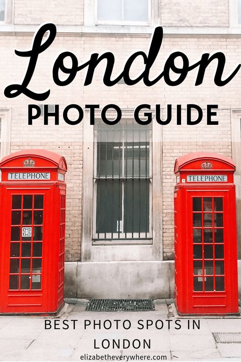 London Photography Spots- Guide to the Best Photo Spots in London- Want to take great photos while in London? Use this guide for the most Instagrammable spots in the UK capital! #london #uk #unitedkingdom #england #travel #europe #photography #traveltips Photography In London, London City Photography, London Tourist Photos, London Best Photo Spots, Photo Spots London, Instagram London Places, Most Instagrammable Places In London, London Sights, Sky Garden