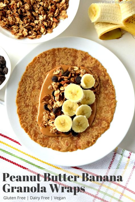 Peanut Butter Banana Granola, Gym Snacks, Peanut Butter Energy Bites, Banana Granola, Gf Breakfast, Homemade Graham Crackers, Lunch Wraps, Peanut Butter Granola, Frozen Dessert Recipe