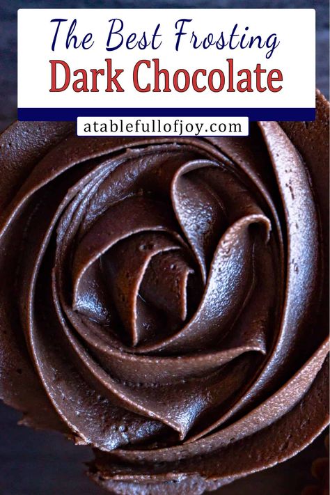 Dark Chocolate Buttercream Frosting, Best Chocolate Buttercream, Chocolate Frosting Easy, Ganache Recipes, Dark Chocolate Buttercream, Best Chocolate Buttercream Frosting, Milk Frosting, Chocolate Icing Recipes, Chocolate Buttercream Frosting Recipe