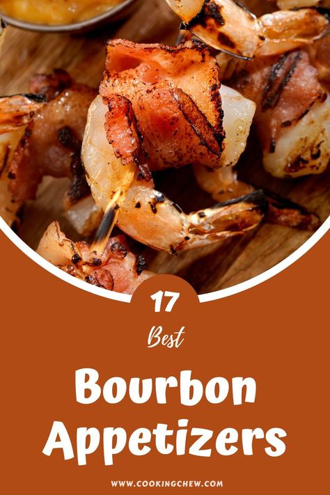 We're here to share these 17 best bourbon appetizers with you! Make a few of these appetizing starters for the upcoming party or dinner at home. Bourbon Appetizers, Honey Bourbon Chicken, Best Bourbon, Toasted Crostini, Bourbon Recipes, Bacon Wrapped Shrimp, Bourbon Sauce, Pulled Pork Sliders, Bourbon Tasting