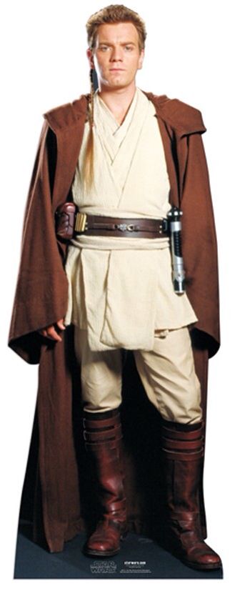 Obi-Wan Kenobi Young Star Wars Obi Wan Kenobi, Obi One, Star Wars Halloween Costumes, Ben Kenobi, Star Wars Food, Star Wars Obi Wan, Star Wars Halloween, Cardboard Cutout, Ewan Mcgregor