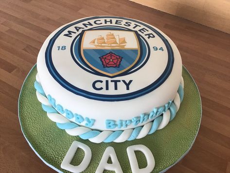 Man City Cake Ideas, Manchester City Cake Ideas, Manchester City Cake, Manchester Shirt, Football Cakes For Boys, Tom Cake, Soccer Cakes, Soccer Birthday Cakes, Football Birthday Cake