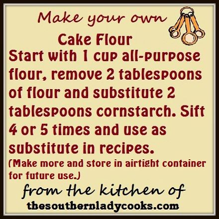 The Southern Lady Cooks, Easy Cakes, Southern Lady Cooks, Cooking Substitutions, Dessert Cakes, Baking Hacks, Homemade Mixes, Cooking Measurements, Baking Substitutes