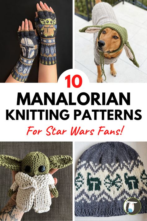 10 Mandalorian Themed Knitting Patterns — Blog.NobleKnits Knitted Star Wars Patterns, Yoda Hat Knitting Pattern, Star Wars Free Knitting Patterns, Free Star Wars Knitting Patterns, Mandalorian Knitting Pattern, Grogu Knitting Pattern, Star Wars Knitting Patterns Free, Fun Knitting Patterns Free, Nerd Knitting Patterns