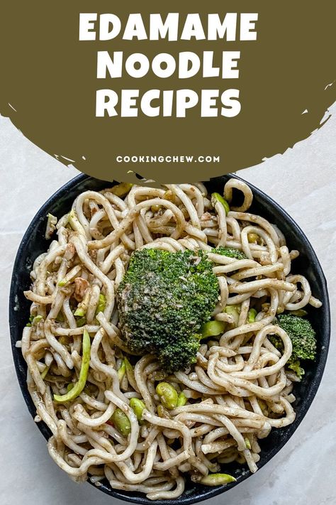 These edamame noodle recipes use the new and trendy noodles made out of edamame flour! Pasta With Edamame, Edamame Noodles Recipes, Edamame Noodle Recipes, Edamame Spaghetti Recipes, Edamame Pasta Recipes, How To Cook Noodles, Edamame Noodles, Edamame Spaghetti, Edamame Pasta