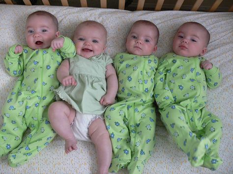 Our four leaf clover--Grayson, Capri, Xayden and Ryder Twin Baby Clothes, Cute Twins, Dream Baby, Twin Babies, Kimetsu No Yaiba, S N, Baby Fever