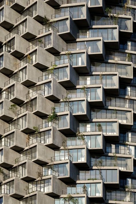 Bjarke Ingels Group, Urban Tree, Bjarke Ingels, Apartment Terrace, Concrete Sculpture, Mix Use Building, Parametric Architecture, Exposed Concrete, Building Facade