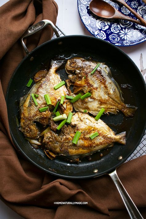 Braised Fish Recipe, Butterfish Recipe, Butter Fish Recipe, Whole Fish, Dry Rubs, Fried Fish Recipes, Eat Happy, How To Cook Fish, Fish Fillet