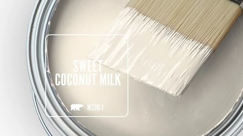 SWEET COCONUT MILK M230-1 | Behr Paint Colors Behr Coconut Twist, Off White Behr, White Mocha Behr Paint, Behr Coco Malt, Best Paint Color For Light Wood Floors, Office Paint Colors Behr, Coconut Milk Paint Color, Behr Vintage Paint Colors, Behr Paint Color Palettes