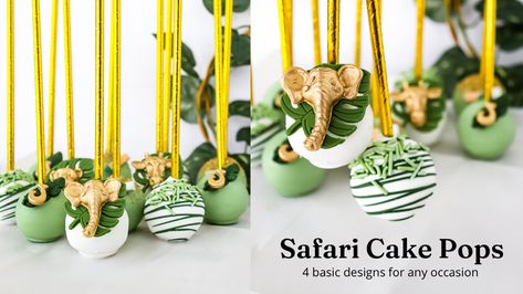 Safari Cakepops, Safari Cake Pops, Jungle Cake Pops, Jungle Birthday Cakes, Safari Baby Shower Cake, Themed Cake Pops, Safari Cupcakes, Safari Baby Shower Boy, Safari Cake