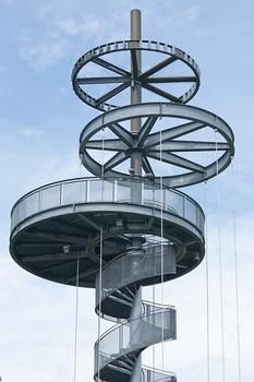 Dietzenbach Observation Tower (Dietzenbach, 2001) | Structurae Observation Tower Architecture, Tower Design Architecture, Observation Tower, Circular Buildings, Architecture Design Process, Lookout Tower, Round Tower, Tower Building, Tower Design