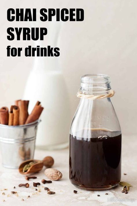 Chai Syrup Recipe, Chai Syrup, Starbucks Chai, Homemade Coffee Syrup, Te Chai, Chai Tea Recipe, Chai Coffee, Masala Tea, Chai Recipe