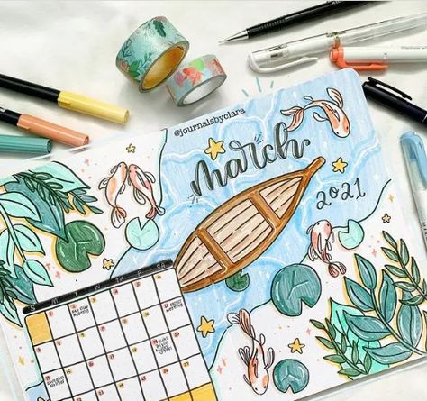 March Bullet Journal Ideas | Today's Creative Ideas March Bullet Journal Ideas, March Bullet Journal, Bullet Journal Ideas Templates, Creating A Bullet Journal, Bullet Journal Cover Ideas, Bullet Journal Paper, Bullet Journal Ideas, Bullet Journal Mood, Bullet Journal Aesthetic