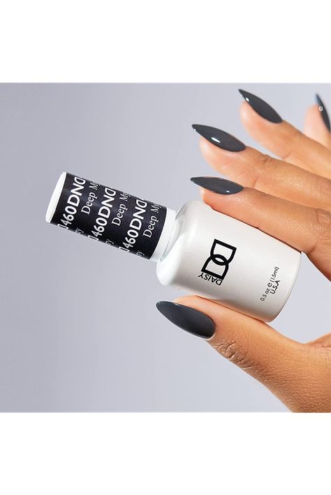 DND Gel Polish Set - 1 each of Grey Gel Polish and Grey Nail Polish, 460 Deep Mystery, 0.5 Fl Oz Grey Dnd Gel Polish, Dnd Gray Gel Polish Colors, Dnd Deep Mystery, Dnd Gray Gel Polish, Dnd Polish, Dark Grey Nails, Dnd Gel Nail Polish, Grey Nail, Grey Nail Polish