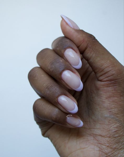 Lilac French Nails, Lilac French Tip Nails, Plain Nails, Lilac Color, French Tip Nails, French Manicure, Nail Inspo, Lilac, Hair Hair