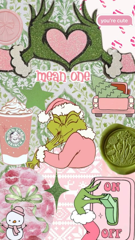 #pinkmas #chrismas #grinch #pinkchristmas Grinch Lock Screen Wallpaper, Funny Grinch Wallpaper, Christmas Grinch Wallpaper, Pink Grinch Wallpaper, Iphone Wallpaper And Widgets, Christmas Wallpaper Grinch, Preppy Grinch, Merry Christmas Quotes Funny, Grinch Wallpaper