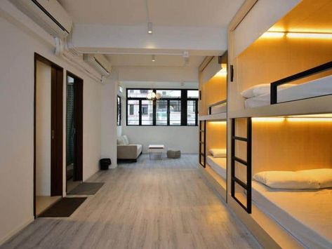 Dormitory Room, Hostels Design, School Building Design, Hostel Room, Dorm Design, Boarding House, House Construction Plan, Minimal House Design, Student Accommodation