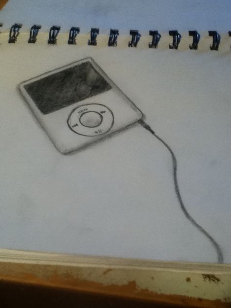 Because sometimes i get bored enough to draw my iPod while it's sitting on my notebook. Mp3 Drawing, Ipod Drawing, My Notebook, Sketchbook Art, Sketchbook Art Inspiration, Mp3 Player, Art Sketchbook, Ipod, To Draw