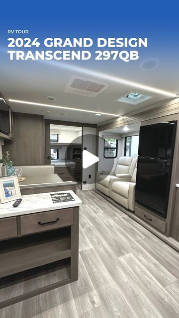 Camping World on Instagram: "rv game changer: a kids room 😎​  🚐 2024 Grand Design Transcend 297QB​ 🏷️ starting at $12/day" Rv Living Large Family, Rv 3d Tour, Grand Design Rv, Best Class C Rv Floor Plans, Grand Designs, Camping World, Rv Life, Rv Living, 12 Days