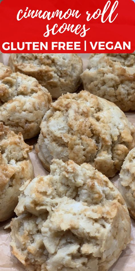 Cinnamon Roll Scones, Dairy Free Scones, Scones Breakfast, Easy Scones, King Arthur Gluten Free, Gluten Free Baking Mix, Vegan Scones, Gluten Free Scones, Fun Breakfast