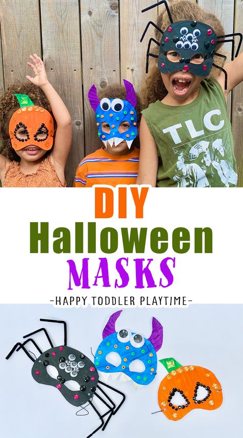 Halloween Masks For Kids, Halloween Mask Craft, Masks Diy Kids, Halloween Masks Kids, Masks For Halloween, Halloween Diy Kids, Halloween Party Craft, Diy Halloween Masks, Punny Halloween Costumes