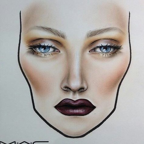 Face chart, looks so real! Mac Face Charts, Makeup Charts, Face Charts, Makeup Face Charts, Wedding Day Makeup, Face Chart, Bridal Makeup Looks, Trendy Makeup, Indian Bridal Makeup