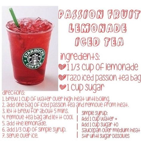 Starbucks Drinks Recipes Diy Homemade Refreshers, Starbucks Diy Drinks, Starbucks Drinks Diy Homemade, Diy Starbucks Drinks At Home, Starbucks Drinks Recipes Diy Homemade, Homemade Starbucks Drinks, Diy Starbucks Drinks, Starbucks Drink At Home, Passion Fruit Lemonade