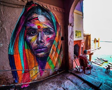 Street Artist: Hoppare. East Indian woman graffit urban art in Lisbon. Indian Graffiti, Clothing Showroom, Conference Planning, Street Smarts, Graffiti Tattoo, Best Graffiti, Ideas Clothes, Amazing Street Art, Public Sculpture