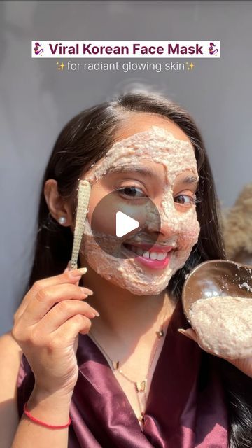 Grincy Gandhi on Instagram: "🧞‍♀️Viral Korean Face Mask for radiant glowing skin🌟  Ingredients used: ✨flaxseed +rice powder  🔥hot water   🥣Mix flaxseed and rice powder in hot water until it becomes thick into paste. Let it cool for few minutes.  🕒After applying the paste for 10 to 20 minutes, wash it off with cold water.  🧞‍♀️Pamper yourself with a simple and effective rice face mask!  It’s perfect for glowing and flawless skin 🙈🤌  #koreanskincare #pimpletreeskin #glowingface #skincarediy #homeremedies #glassskin #celebrityskin #viralreels #reelsinsta #explore  [korean beauty rice+flaxseed face pack, korean glowing glass skin, pimple free skin, trending reel, home remedy, diy Skincare]" Rice Face Mask For Glowing Skin, Rice Pack For Face, Diy Rice Face Mask, Korean Face Mask Homemade, Rice Face Pack For Glowing Skin, Face Pack For Glowing Skin Homemade, Rice Powder Face Mask, Flaxseed Face Mask, Korean Rice Face Mask