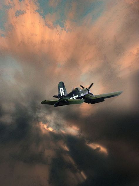 Ww2 Fighter Planes, Wwii Fighter Planes, F4u Corsair, Wwii Airplane, Wwii Fighters, Wwii Plane, Airplane Art, Ww2 Planes, Aircraft Art