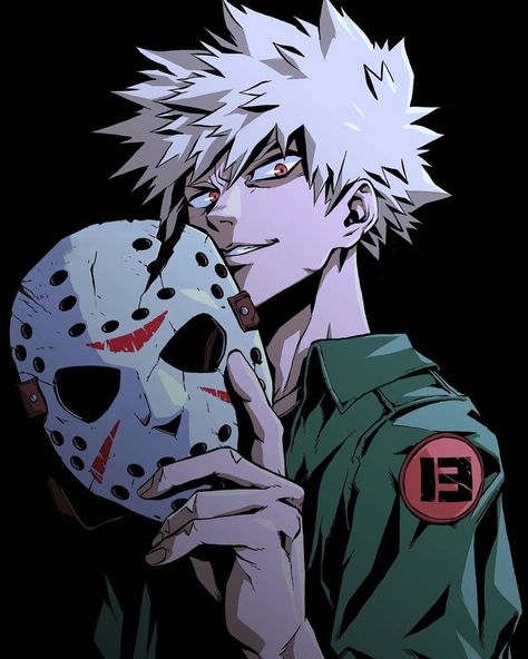 Jason Voorhees Drawing, Best Crossover, Mask Drawing, Bakugou Manga, Horror Movie Icons, Anime Villians, Marvel Fan Art, Hottest Anime Characters, Anime Nerd