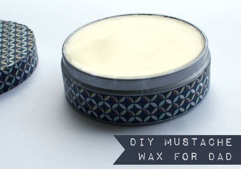 Handmade DIY Father's Day Gift Idea - Homemade Mustache Wax Recipe for Men Diy Mustache, Wax Recipe, Handmade Father's Day Gifts, Diy Beard, Diy Father's Day, Natural Skincare Recipes, Moustache Wax, Beard Wax, Mustache Wax