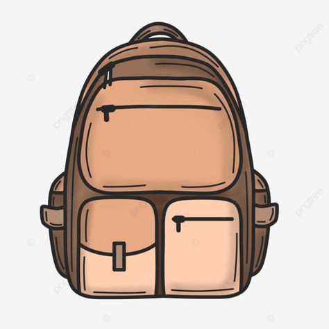 School Bag Drawing, School Bag Illustration, Bag Clipart, Backpack Drawing, Bag Drawing, Cute School Bags, Bag Cartoon, Aesthetic Backpack, Bag Illustration