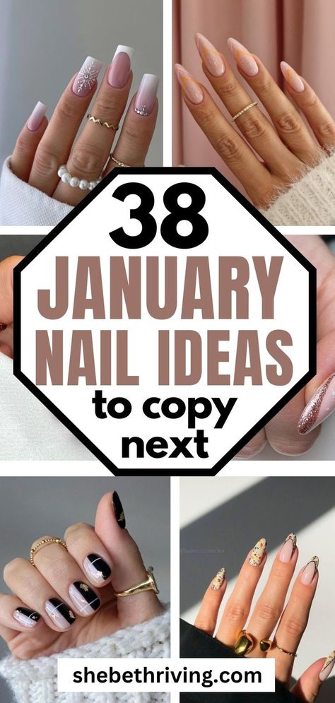 38 Insanely Trendy January Nails Ideas To Kickstart Your Year January Nail Ideas, January Nails Ideas, January Nail Colors, January Nail, January Nail Designs, New Years Nail Designs, January Nails, Nails Done, New Nail