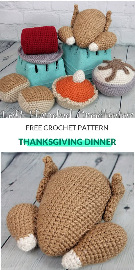 Thanksgiving Crochet Patterns, Pumpkin Patterns Free, Thanksgiving Crochet, Crochet Pumpkins, Southern Plate, Crochet Fruit, Basic Stitches, Halloween Crochet Patterns, Food Patterns