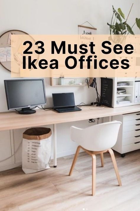 You Wont Beleive These Offices Are From Ikea. 23 Stunning Ikea Office Hackd Ikea Desks For Home Office, Ikea Office Desk Hack, Escritorio Ikea Ideas, Ikea Hack Desk Workspaces, Ikea Small Office Ideas, Working Station At Home, Kallax Office Ideas, Ikea Home Office Ideas Small Spaces, Desk Ikea Ideas